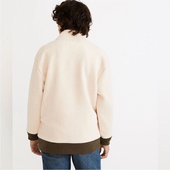 Madewell (Re)sourced Mens Size XXL Sherpa Half-Zip Sweatshirt - Picture 3 of 12